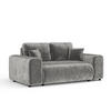 2-SITZER-SOFA Zanzibar Grau Chenille - Schwarz/Grau, Holz/Holzwerkstoff (178/79/108cm) - Maison de Reve