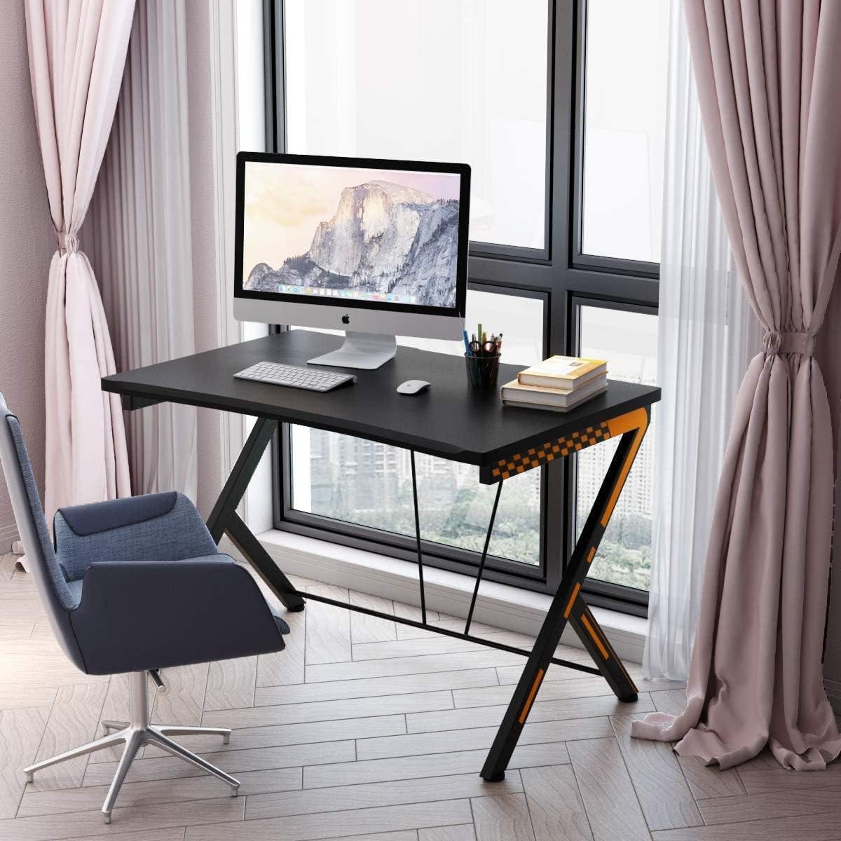 DATORBORD Svart - Svart, Träbaserade material (75/116/77cm) - COSTWAY