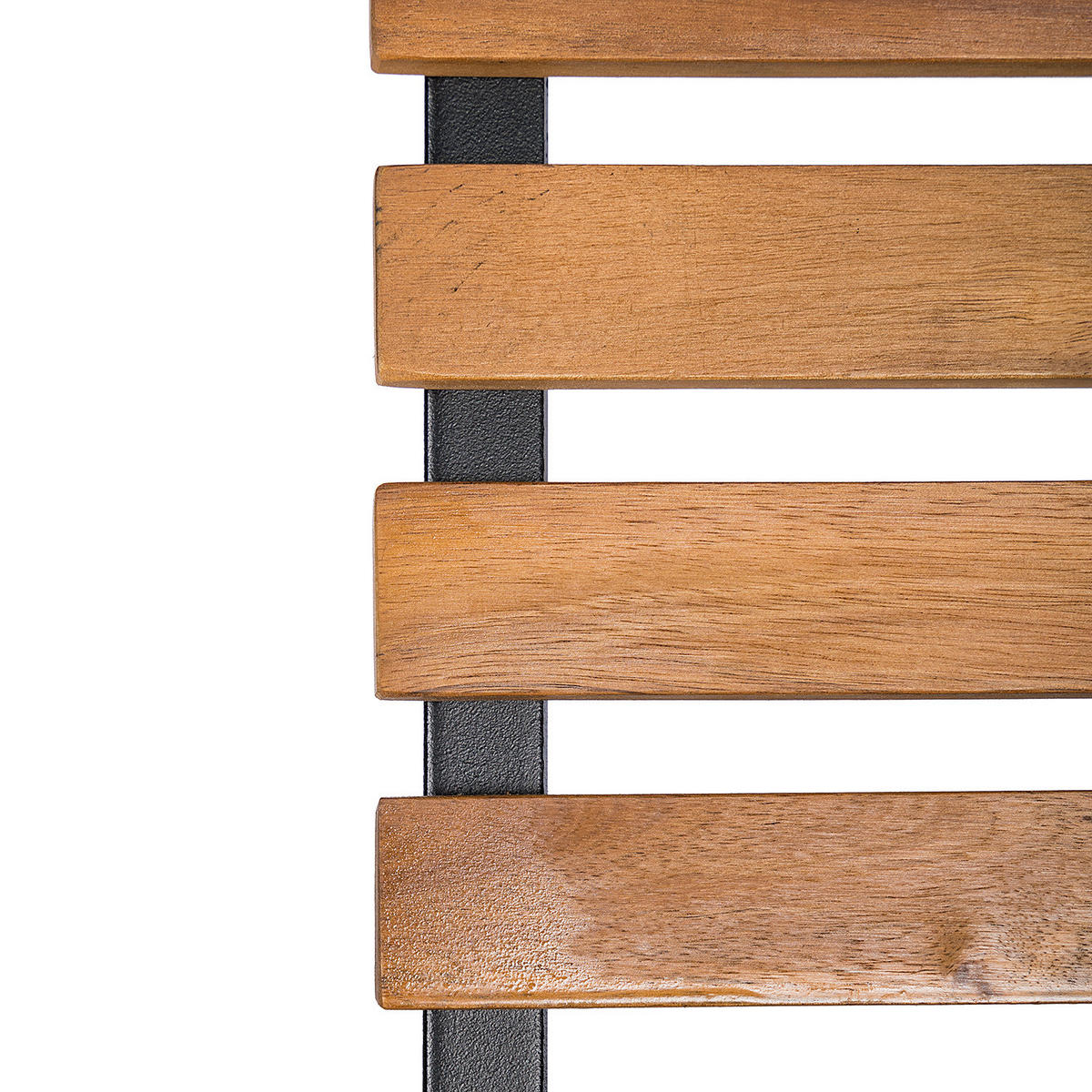 GARTENSTUHL - 2er-Set - Akazie massiv / Stahl - Akazie / Schwarz - Schwarz/Akaziefarben, Holz/Metall (43/89/52cm) - home24