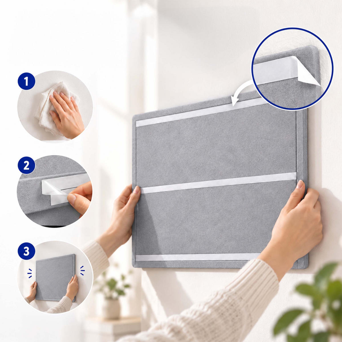 PINNWAND Hellgrau Filz faltbar - Grau, Textil (59/84/1cm) - Relaxdays