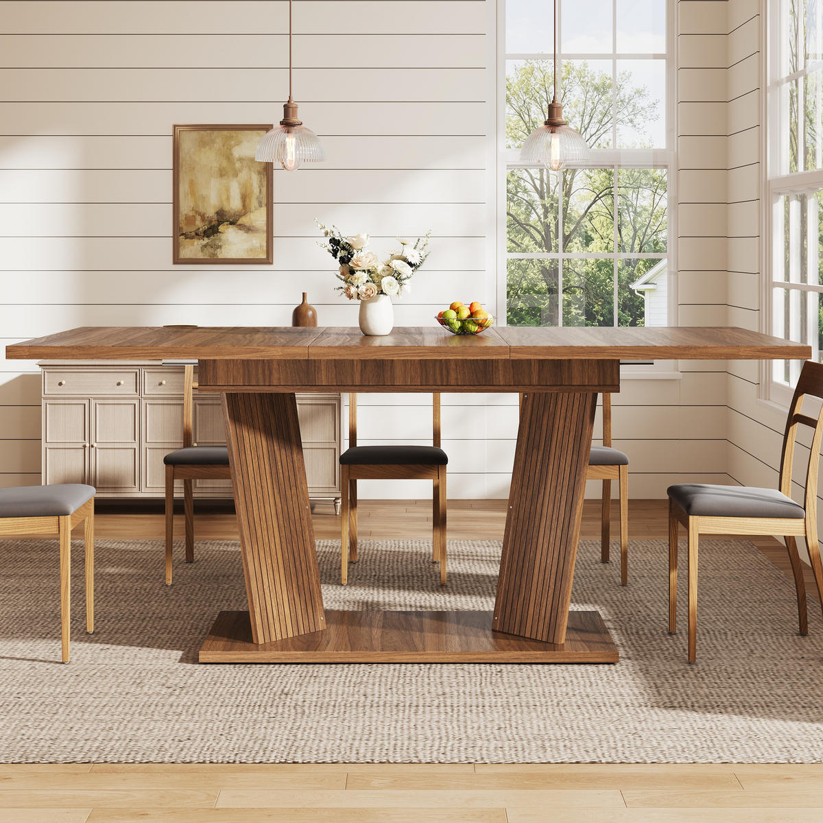 ESSTISCH 120–160/80/76 cm, Dunkelbraun - Dunkelbraun, Holzwerkstoff (160/80/76cm)