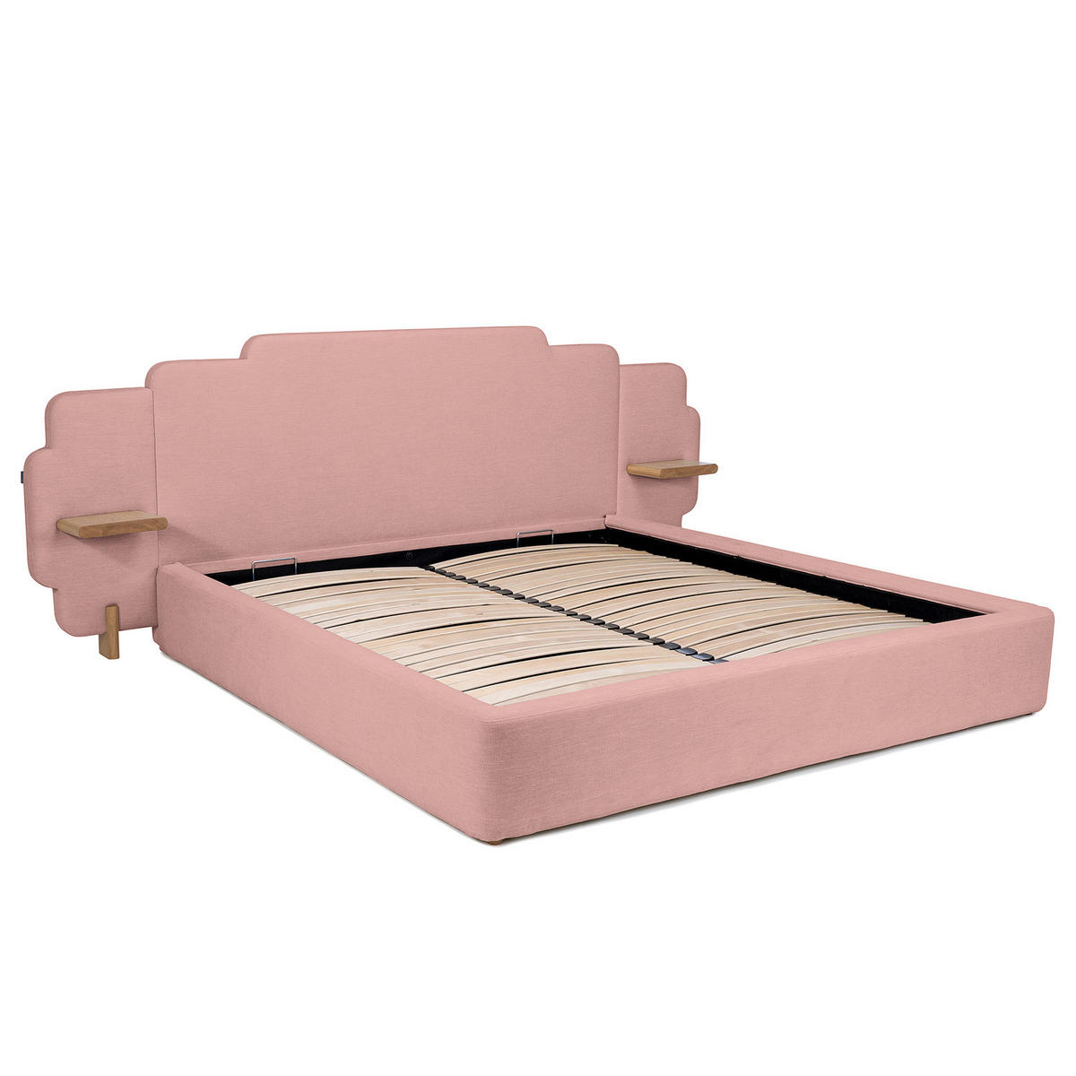 POLSTERBETT - Chenille - Mauve, Textil (180/200cm) - home24