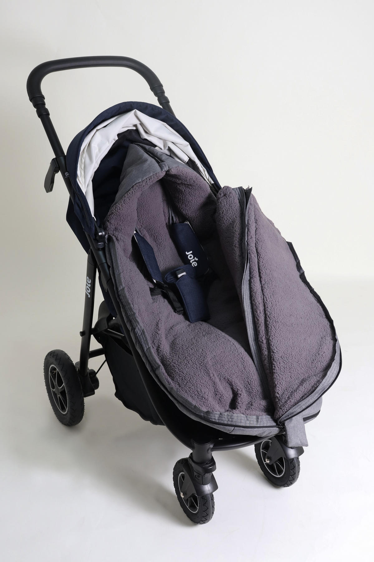 KINDERWAGEN-FUSSSACK Mila, black melange - Schwarz, Textil (48/7/105cm) - Kaiserbaby