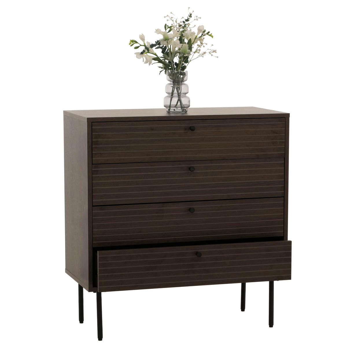 KOMMODE Dunkelbraun - Dunkelbraun, Holz (40/80/85cm) - MCW
