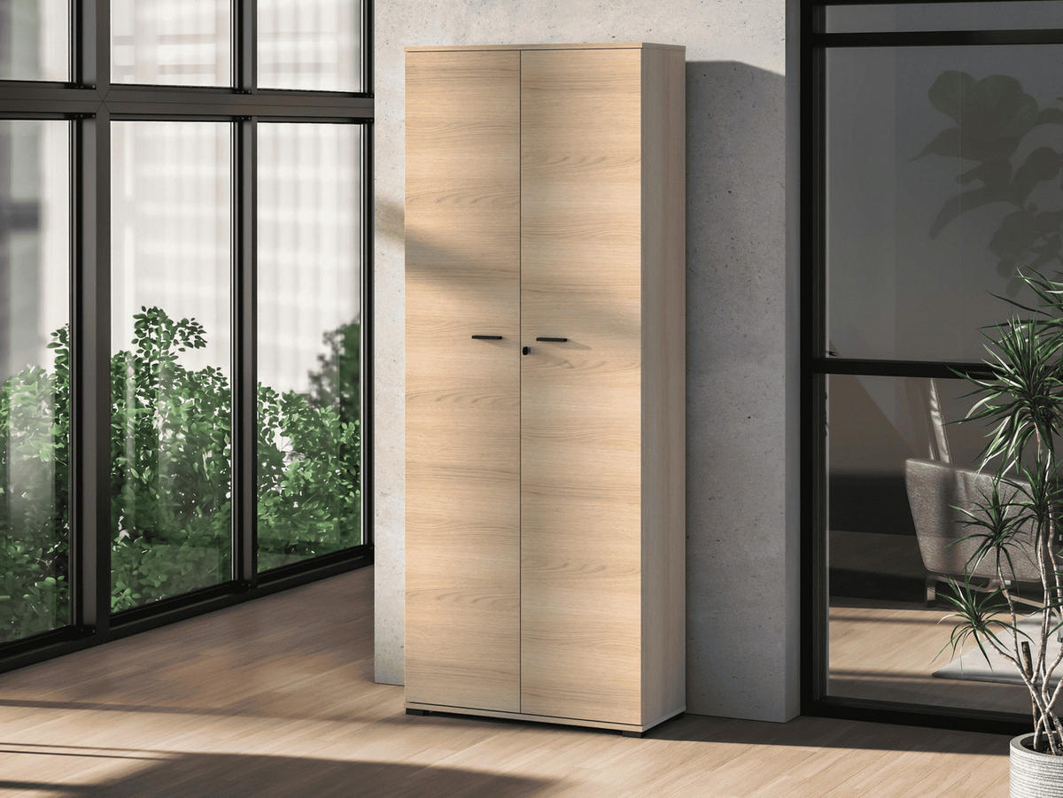 AKTENSCHRANK – 79 cm – Odelis – Schwarz - Schwarz, Holzwerkstoff (79/203/34cm) - hi-markt