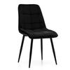 STUHL CHIC gespolsterter mit Steppung - schwarz - Samt Velours - Schwarz, Metall (50/88/47cm) - NEW HOME