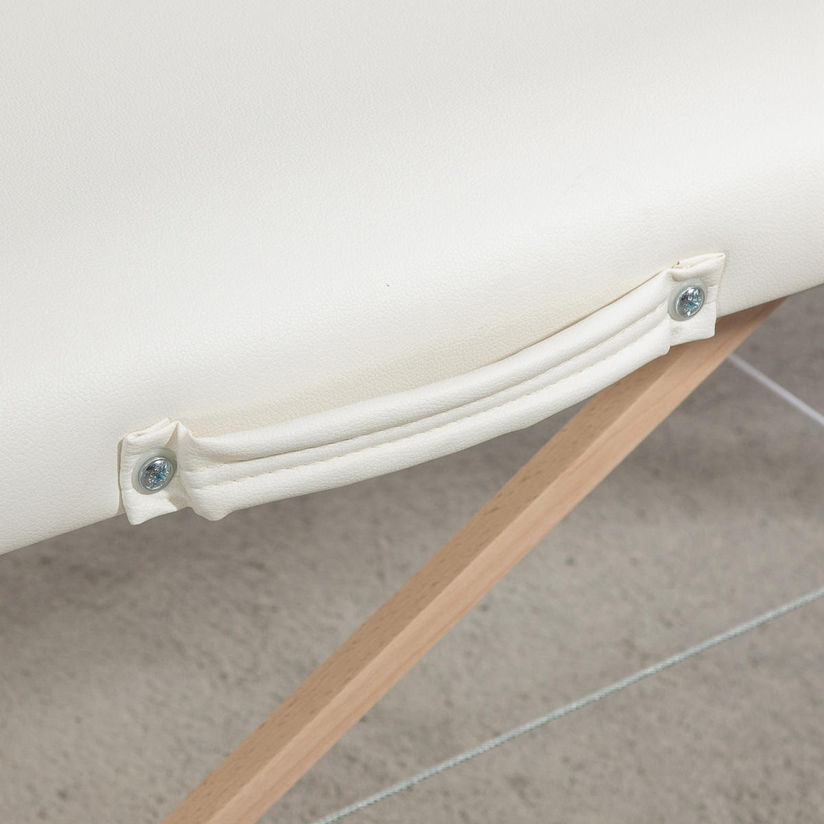 MASSAGELIEGE DE-18895 2 Zonen, höhenverstellbar Creme - Creme, Kunststoff (60/87/186cm) - ComfortXL