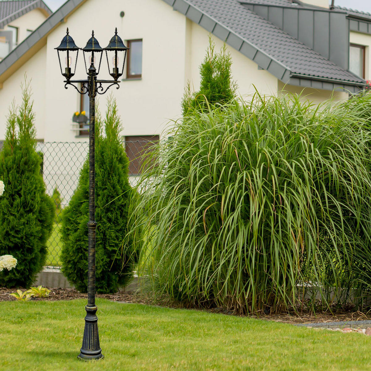 LED AUSSENLEUCHTE NORDERNEY Bronze - Bronzefarben, Glas (58/55/220cm)