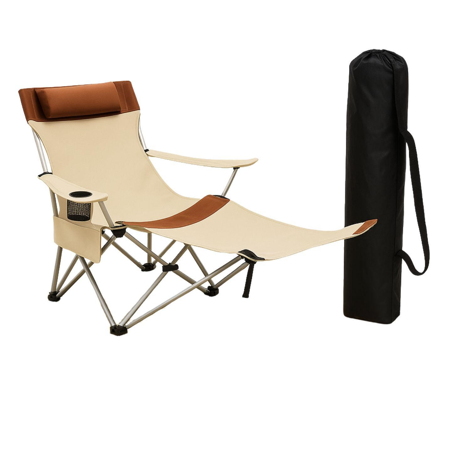 GARTEN LIEGESTUHL klappbar in Beige - Beige, Metall (53/88/156cm) - Coemo