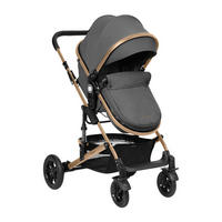 KOMBIKINDERWAGEN Amaia 3 in 1 dunkelgrau Size Babyschale umbaubar Federung Tasche - Dunkelgrau, Metall (86/50/107cm) - Kikka boo