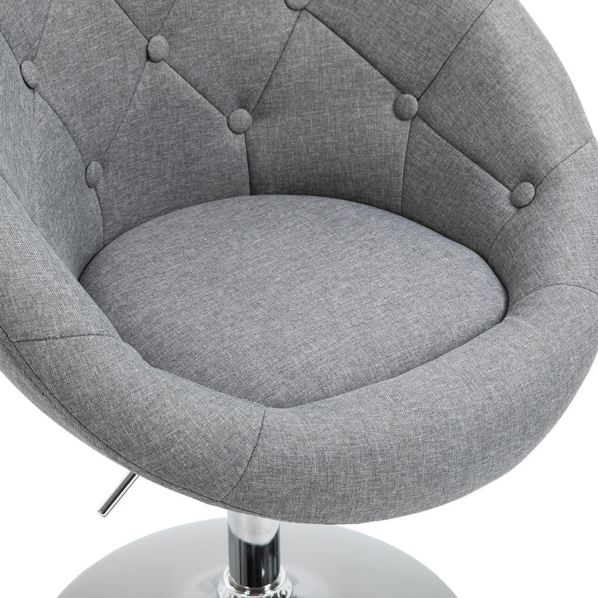 COCKTAILSESSEL HAVANNA Stoffbezug Grau - Silberfarben/Grau, Textil (62/88/58cm) - SVITA
