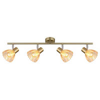 DECKENLEUCHTE Metall Glas Anthrazit - Anthrazit, Glas (70/13/19cm) - Globo Lighting