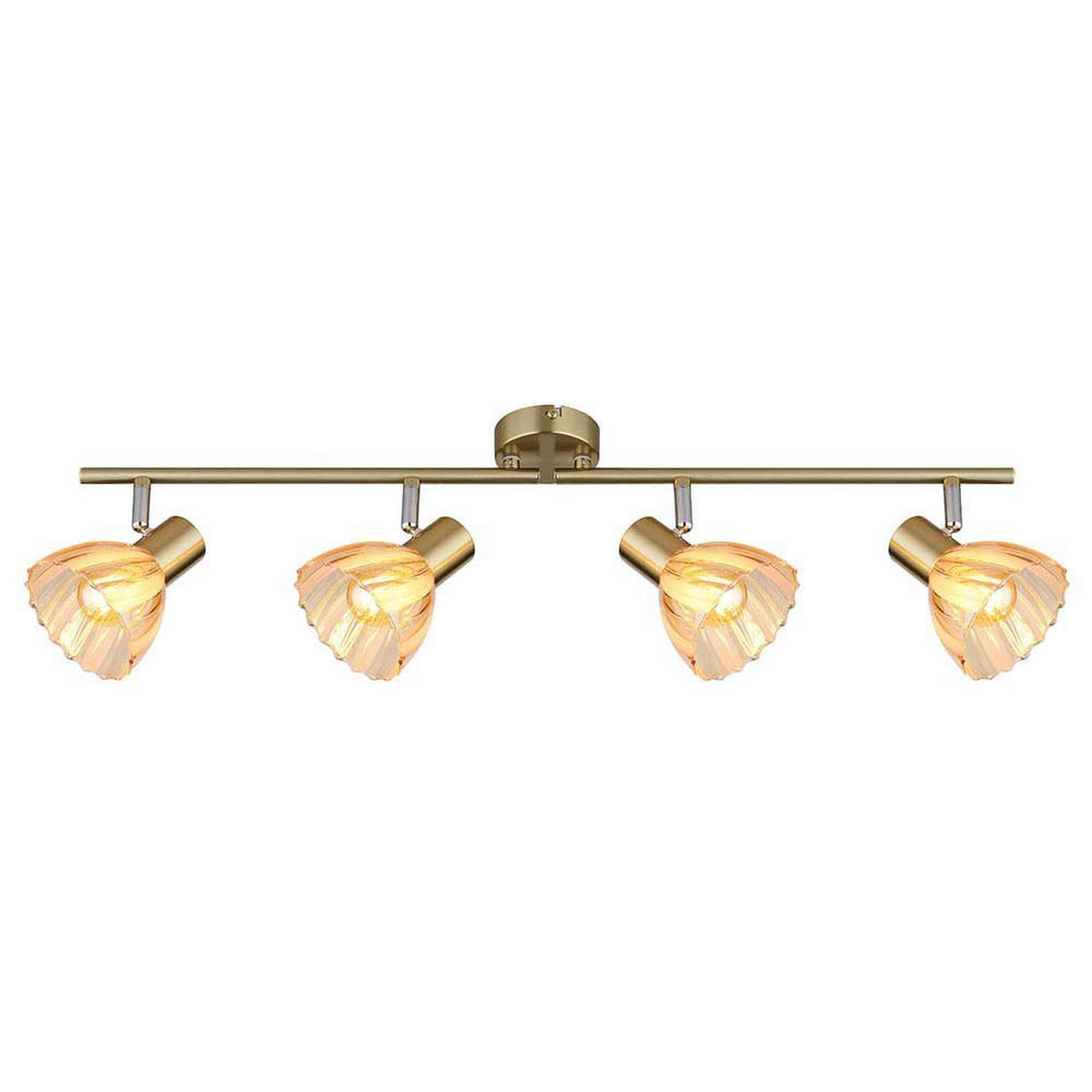 DECKENLEUCHTE Metall Glas Anthrazit - Anthrazit, Glas (70/13/19cm) - Globo Lighting