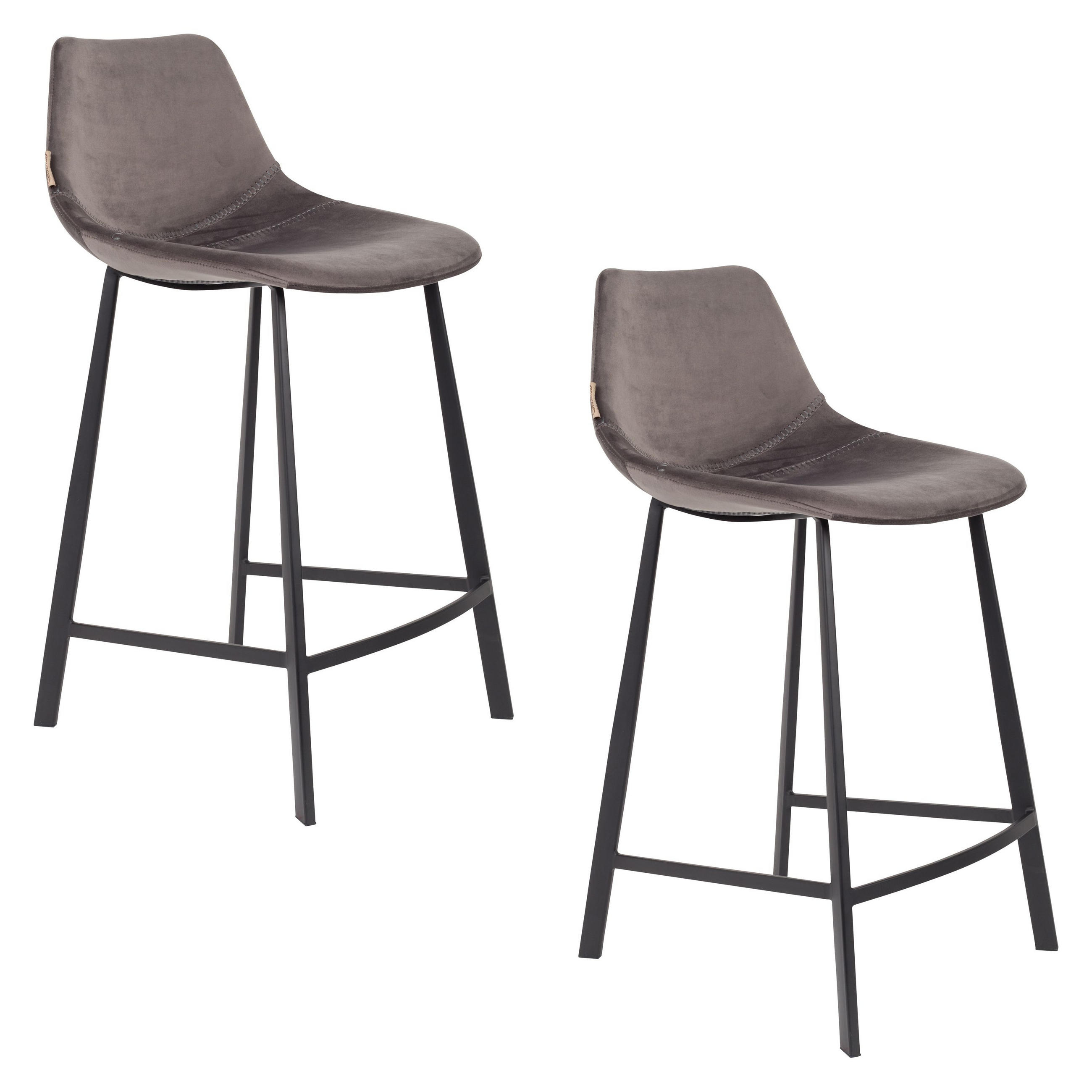 Dutchbone Barhocker Grau 45x91x52 cm