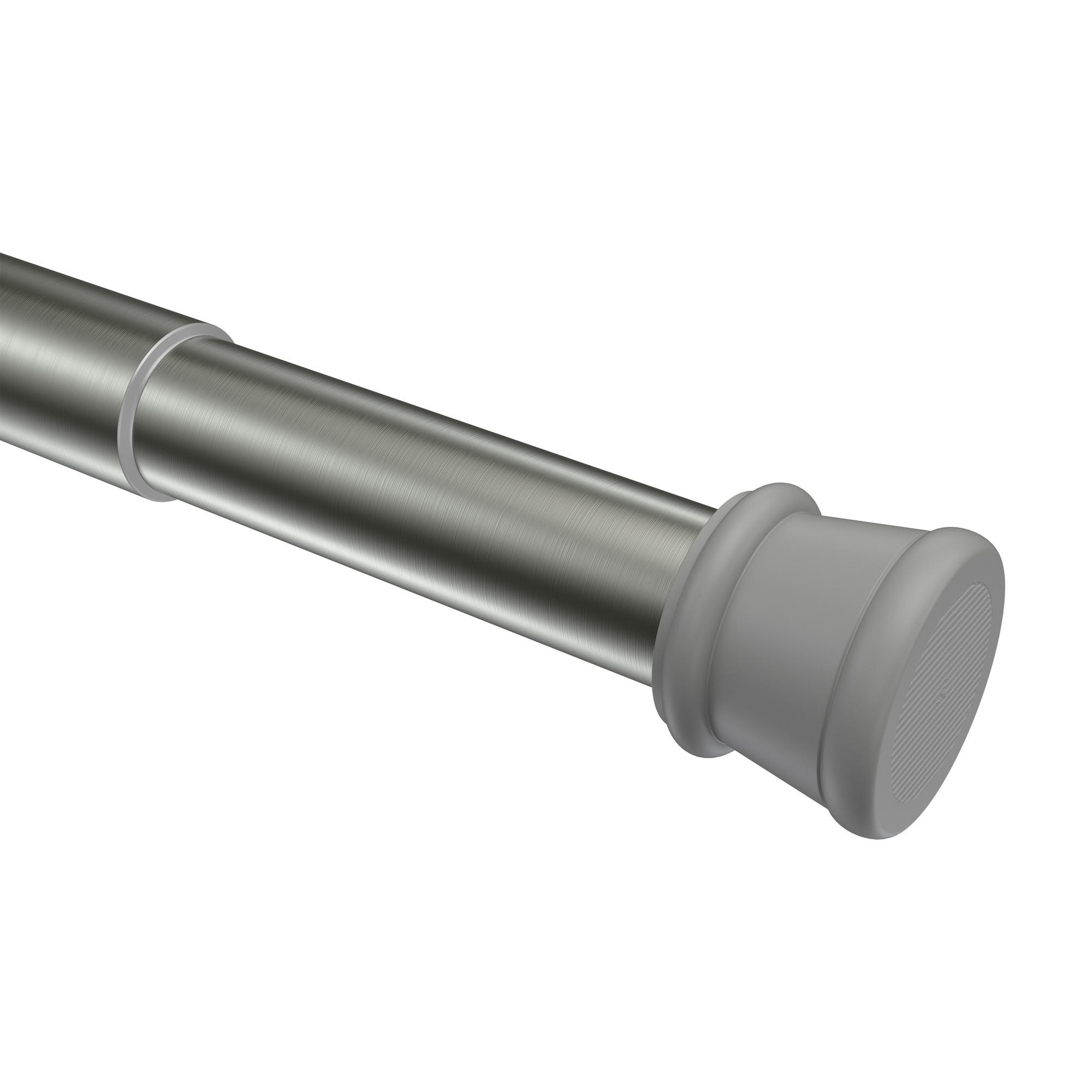 SPANNSTANGE/DUSCHVORHANGSTANGE Tensofix 125-220 cm, 26/23 mm Ø Edelstahl-Optik - Edelstahlfarben, Kunststoff/Metall (220cm) - INTERDECO