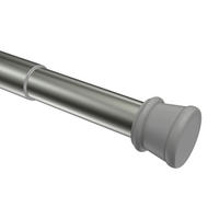 SPANNSTANGE/DUSCHVORHANGSTANGE Tensofix 80-130 cm, 26/23 mm Ø Edelstahl-Optik - Edelstahlfarben, Kunststoff/Metall (130cm) - INTERDECO