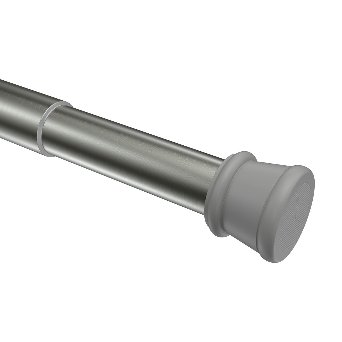 SPANNSTANGE/DUSCHVORHANGSTANGE Tensofix 80-130 cm, 26/23 mm Ø Edelstahl-Optik - Edelstahlfarben, Kunststoff/Metall (130cm) - INTERDECO