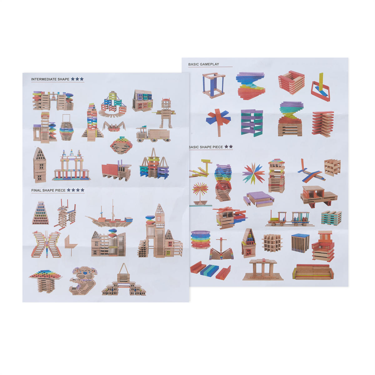 100XHOLZBAUSTEINE - Multicolor, Holz (2.5/0.7cm) - Relaxdays