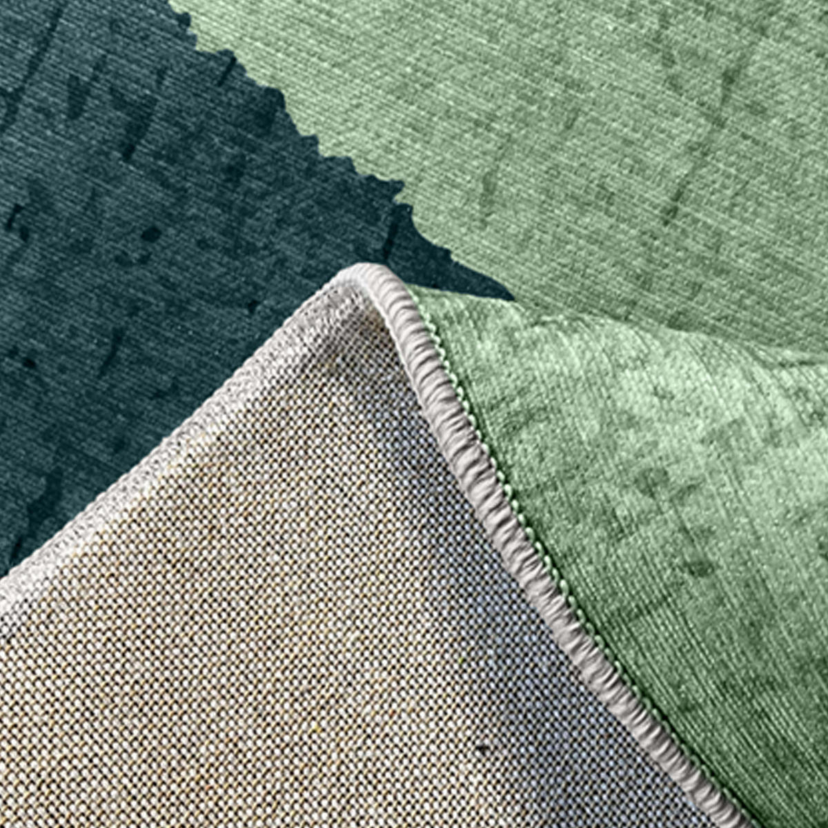 TEPPICH, Grün - Grün, Textil (120/180cm) - Oviala