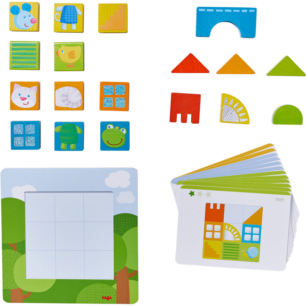 LEGESPIEL Tierisch quadratisch, ab 2 Jahren - Multicolor, Naturmaterialien (21.9/21.9cm)