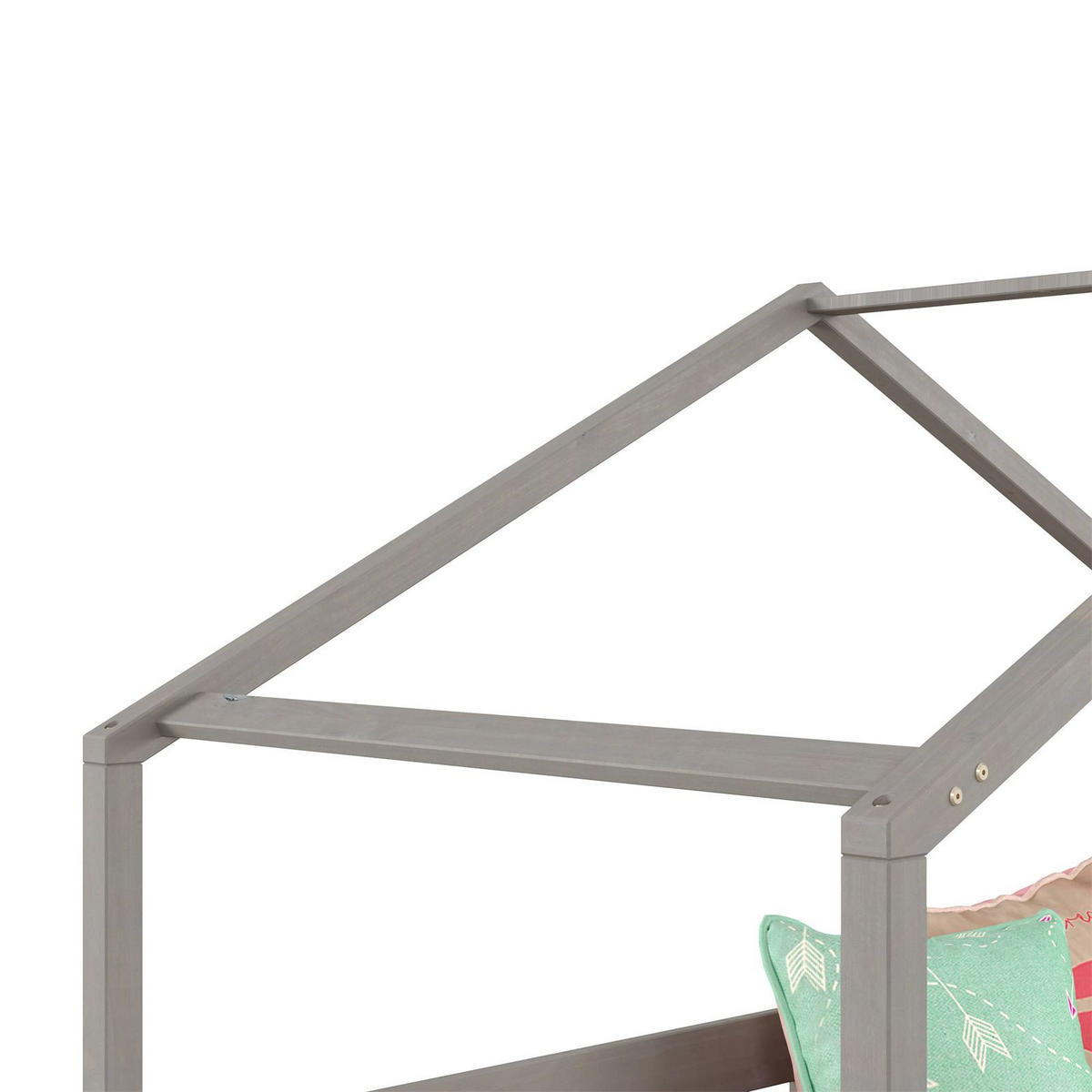 HAUSBETT RENA 90X200 CM - Grau, Holz (96/138/206cm) - IDIMEX