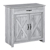 SIDEBOARD Hellgrau Holzoptik 80/39,7/80 cm - Grau, Holz (80/80/39.7cm) - PANGIVO