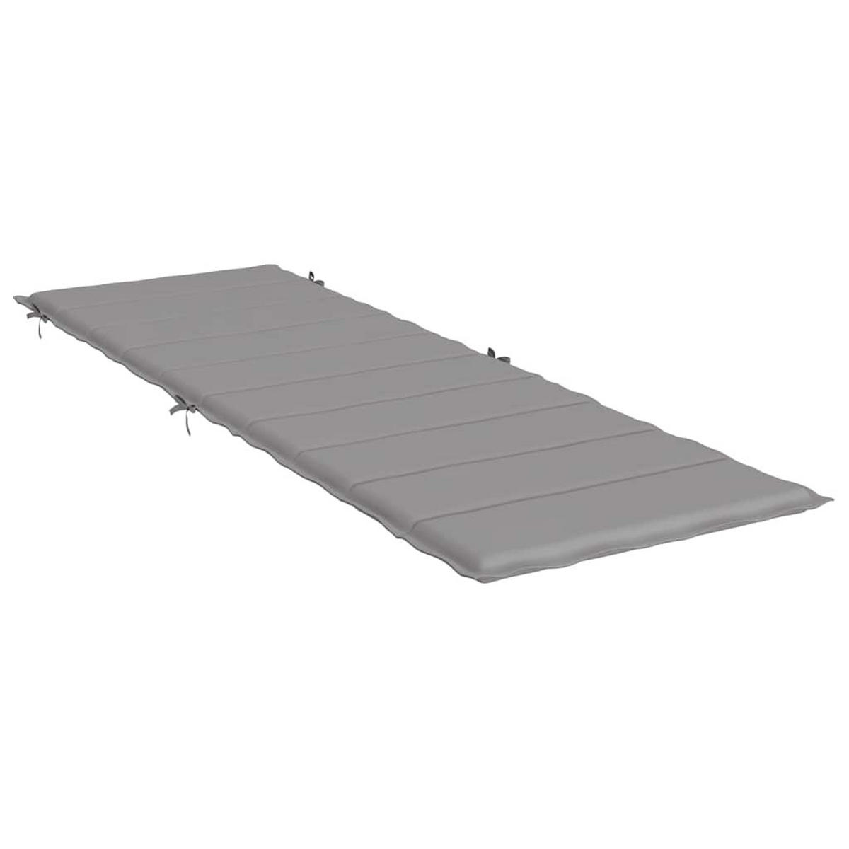 SONNENLIEGEN-AUFLAGE Grau 186/58/4 Cm Oxford-Gewebe - Grau, Textil (58/4/186cm) - vidaXL