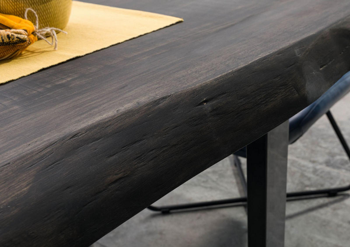 BAUMTISCH Mango 220x100x79 grau lackiert / Mikado-Beine anthrazit matt FREEFORM 5 - Anthrazit/Grau, Holz (220/100/79cm) - Massivmoebel24