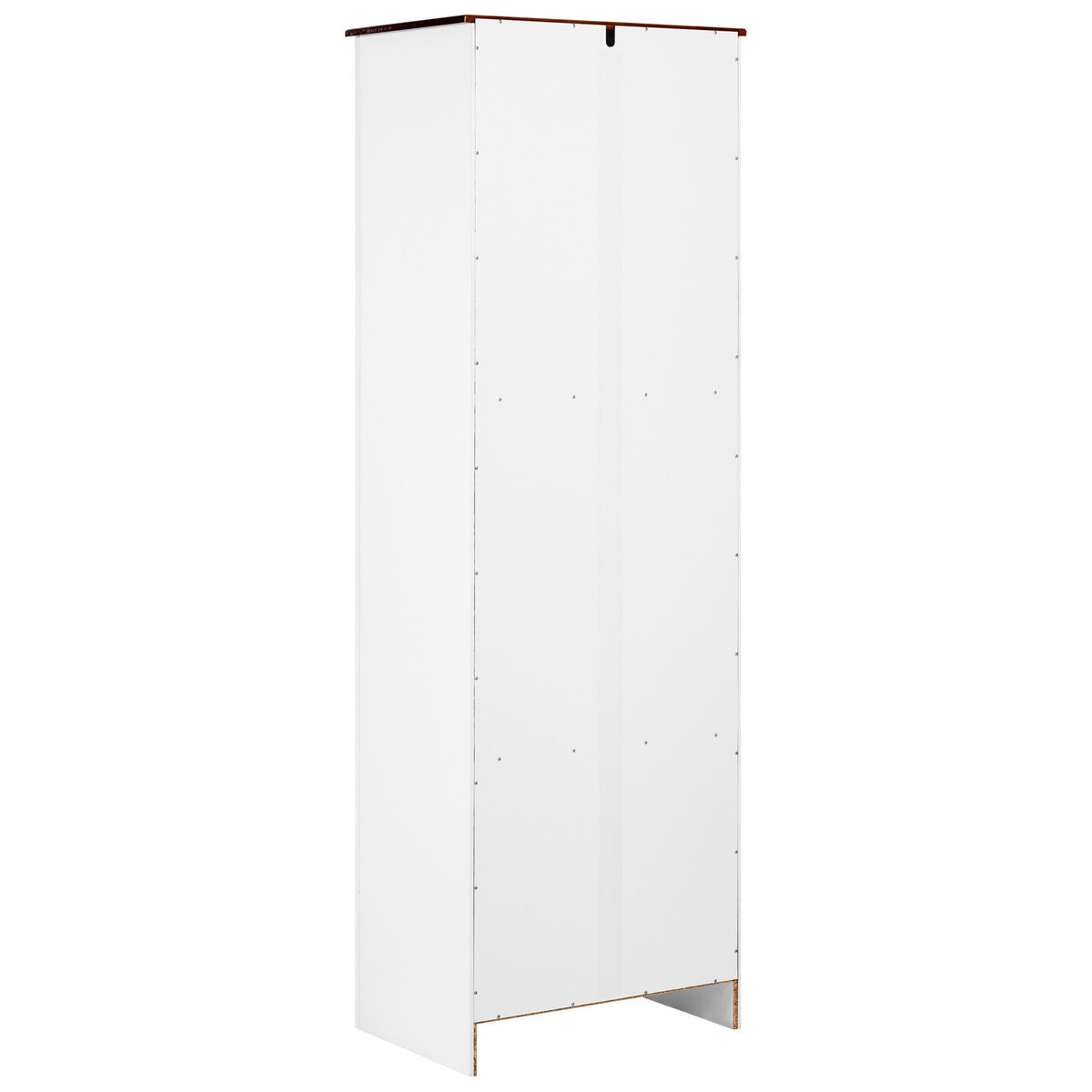 VITRINE mit Glastüren 60 cm Weiß Pimba - Dunkelbraun/Weiß, Holzwerkstoff (60/180/40cm) - Beliani