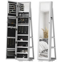 STANDSPIEGEL DE-18882 drehbar, abschließbar Weiß - Weiß, Holzwerkstoff (38/160/38cm) - ComfortXL