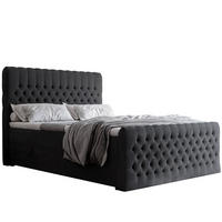 BOXSPRINGBETT 120x200 cm mit Topper - Schwarz, Holzwerkstoff/Textil (120/200cm) - Idohome