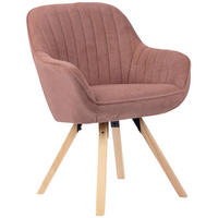 ESSZIMMERSTUHL Matera, drehbar - Beige/Altrosa, Naturmaterialien/Textil (59/84/61cm) - Mr. Deko
