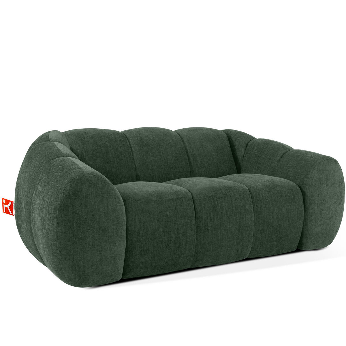 2-SITZER SOFA FLAVA, Dunkelgrün - Dunkelgrün, Holz/Holzwerkstoff (200/76/100cm) - KONSIMO®