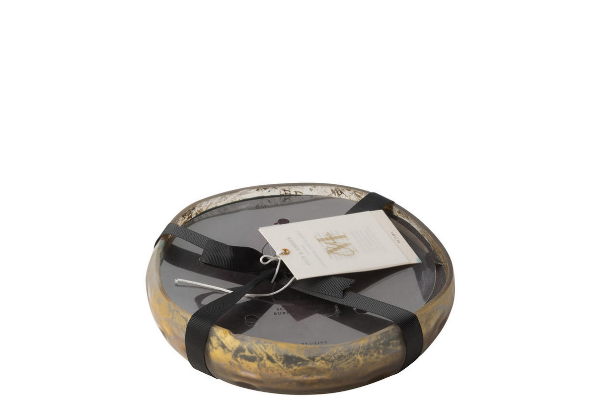 DUFTKERZE M-CHIC - Gold - M - 20 Std. - Bronzefarben, Paraffin (19/4.5cm) - J-Line