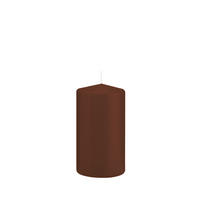 STUMPENKERZEN Kastanie Braun Ø 48 x 60 mm, 24 Stück - Braun, Paraffin (5/6cm) - Wiedemann Kerzen