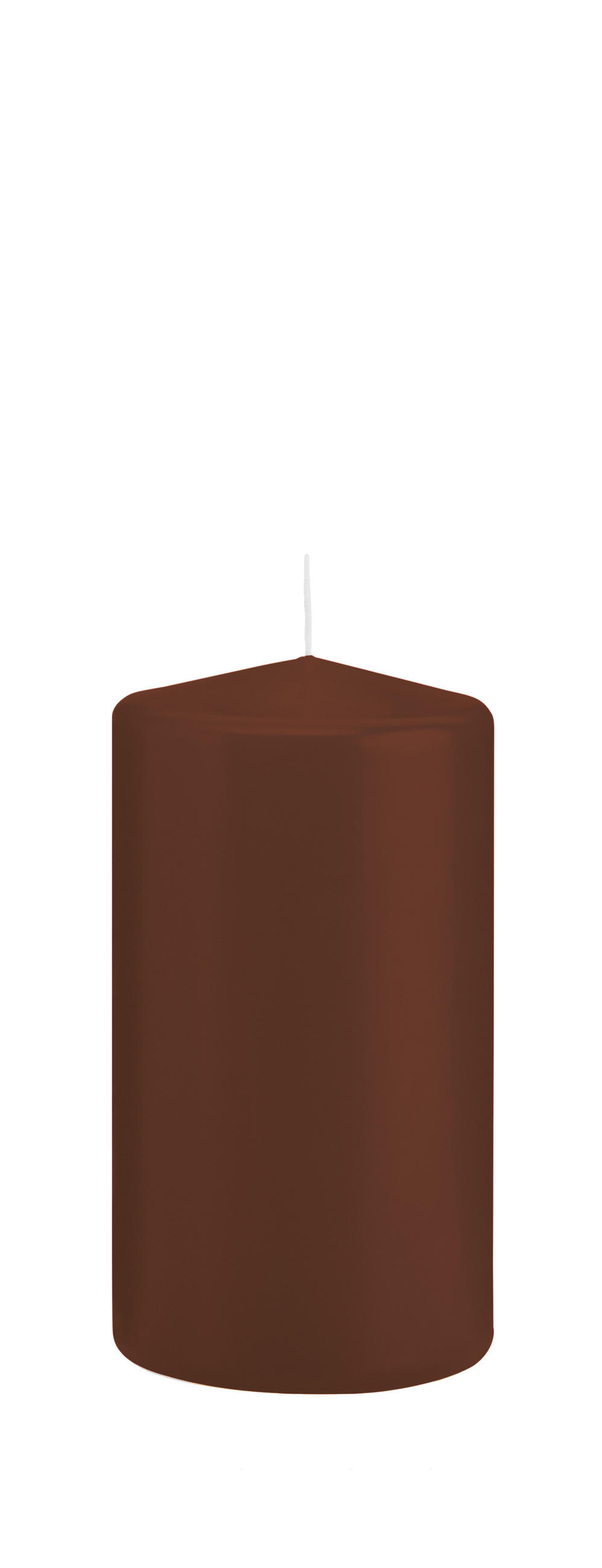 STUMPENKERZEN Kastanie Braun Ø 48 x 60 mm, 24 Stück - Braun, Paraffin (5/6cm) - Wiedemann Kerzen