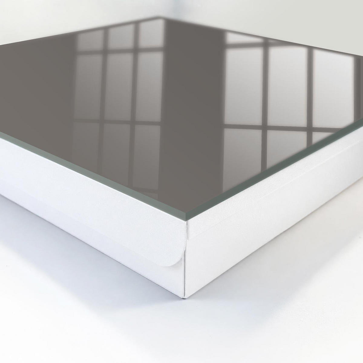 SCHLÜSSELBOX Weiß 30x30 cm – Türöffnung nach rechts - Hellbraun - Braun, Metall (30/30/5cm) - TULUP