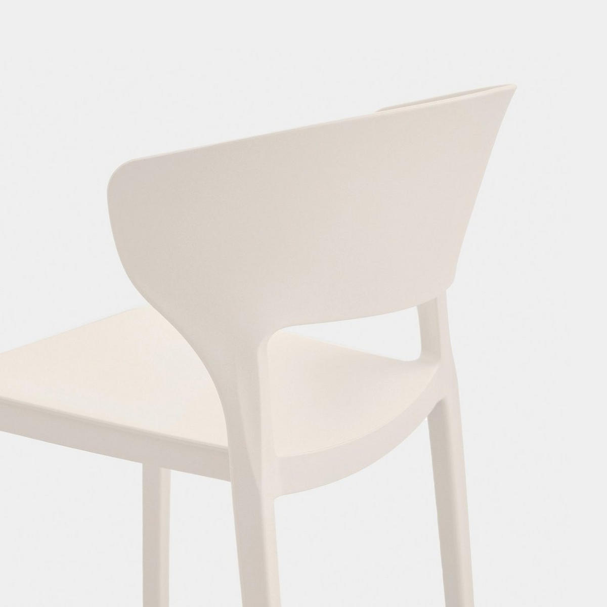 GARTEN-SET mit Tisch und 4 stapelbaren Stühlen in Beige Serin - Beige, Metall - Klast Home