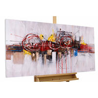 ACRYLBILD HANDGEMALT 120/60 cm - Pink/Beige, Holz/Textil (1.84/60cm) - KUNSTLOFT