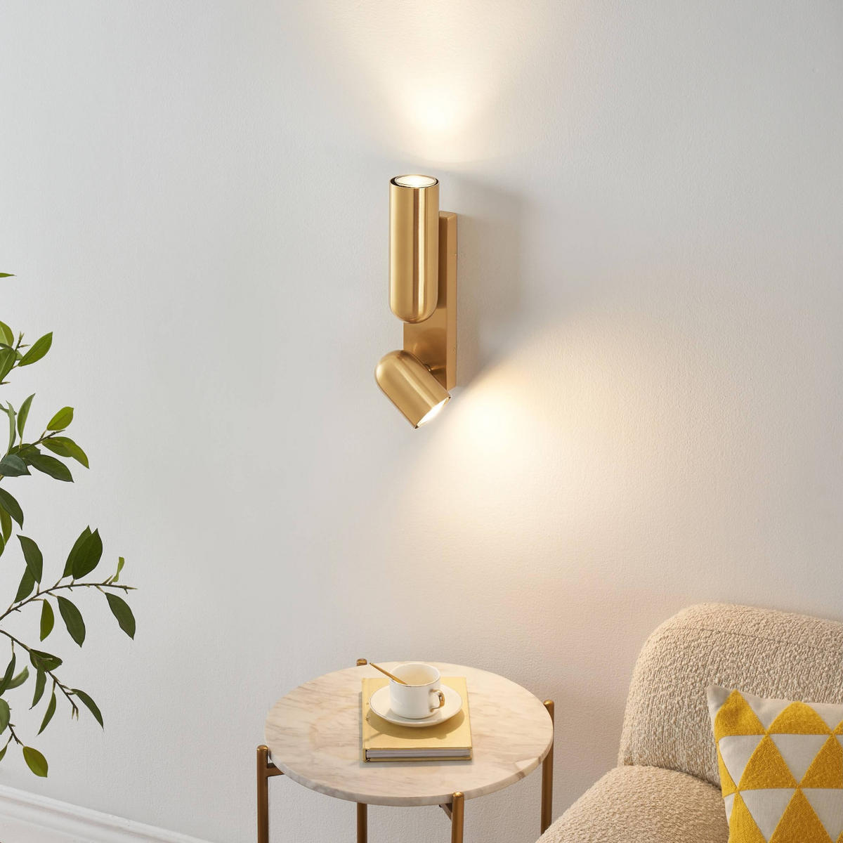 WANDLEUCHTE Arven, Messing, 30cm - Goldfarben, Metall (6/30/10cm) - KOSILUM