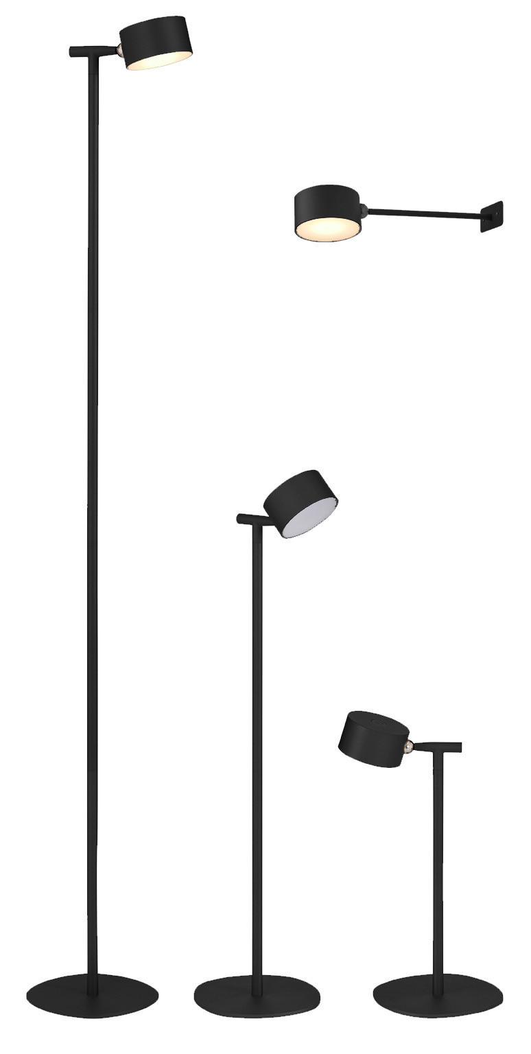 LED-AKKU-STEHLEUCHTE 3 in 1 Schwarz Höhe bis zu 120 cm Metall - Schwarz, Metall (16/16/120cm) - Northpoint
