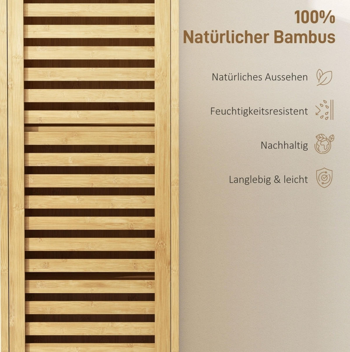 HOCHSCHRANK mit offenen Fächern 34 x 30 x 170 cm Natural Wood - Naturfarben, Holzwerkstoff (30/170/34cm) - Beauniv