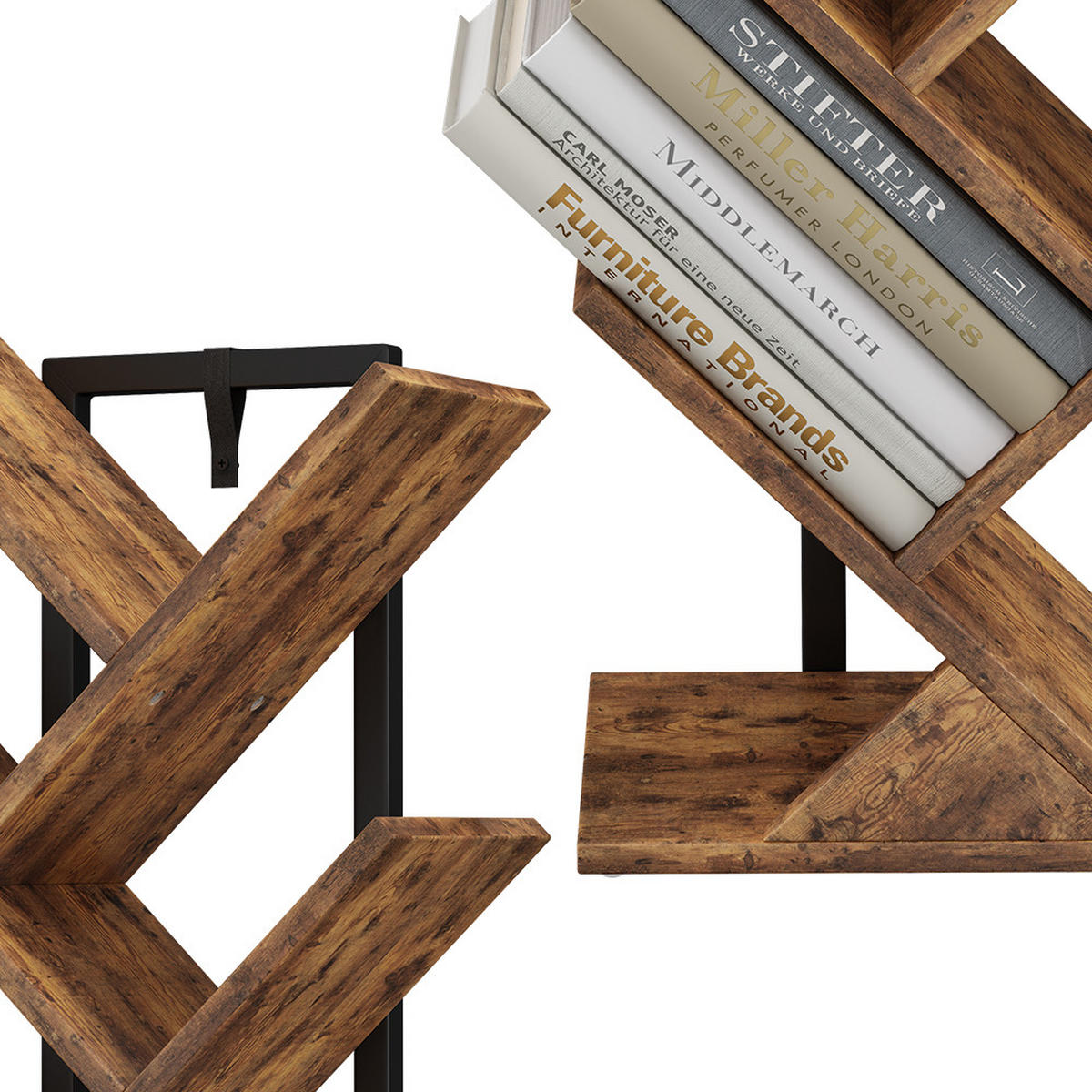 BÜCHERREGAL Fyrk Antikholz 40 x 71 cm - Eichefarben, Holzwerkstoff (40/71/20cm) - Vicco