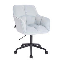 SCHREIBTISCHSTUHL JERRY Samt Hellblau - Hellblau, Textil (59/96/59cm) - SVITA