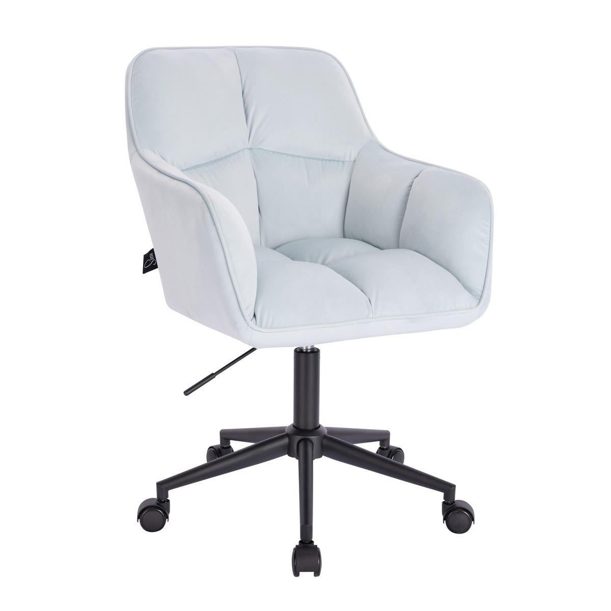 SCHREIBTISCHSTUHL JERRY Samt Hellblau - Hellblau, Textil (59/96/59cm) - SVITA