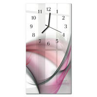 WANDUHR 30x60 cm - Schiff - Rot, Glas (30/60/0.4cm) - TULUP
