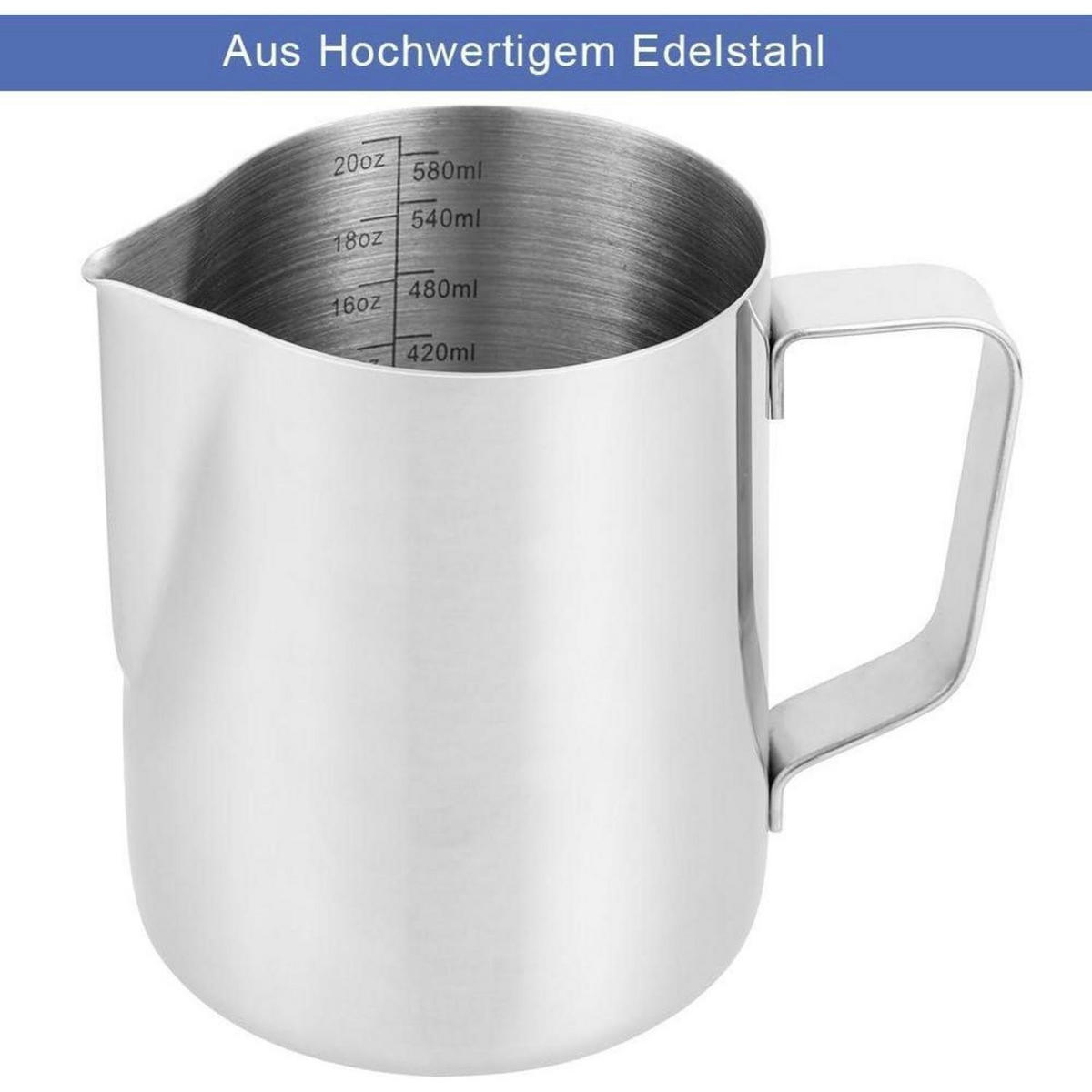 MILCHKÄNNCHEN Edelstahl 600 ml - Silberfarben, Metall (10/10cm)