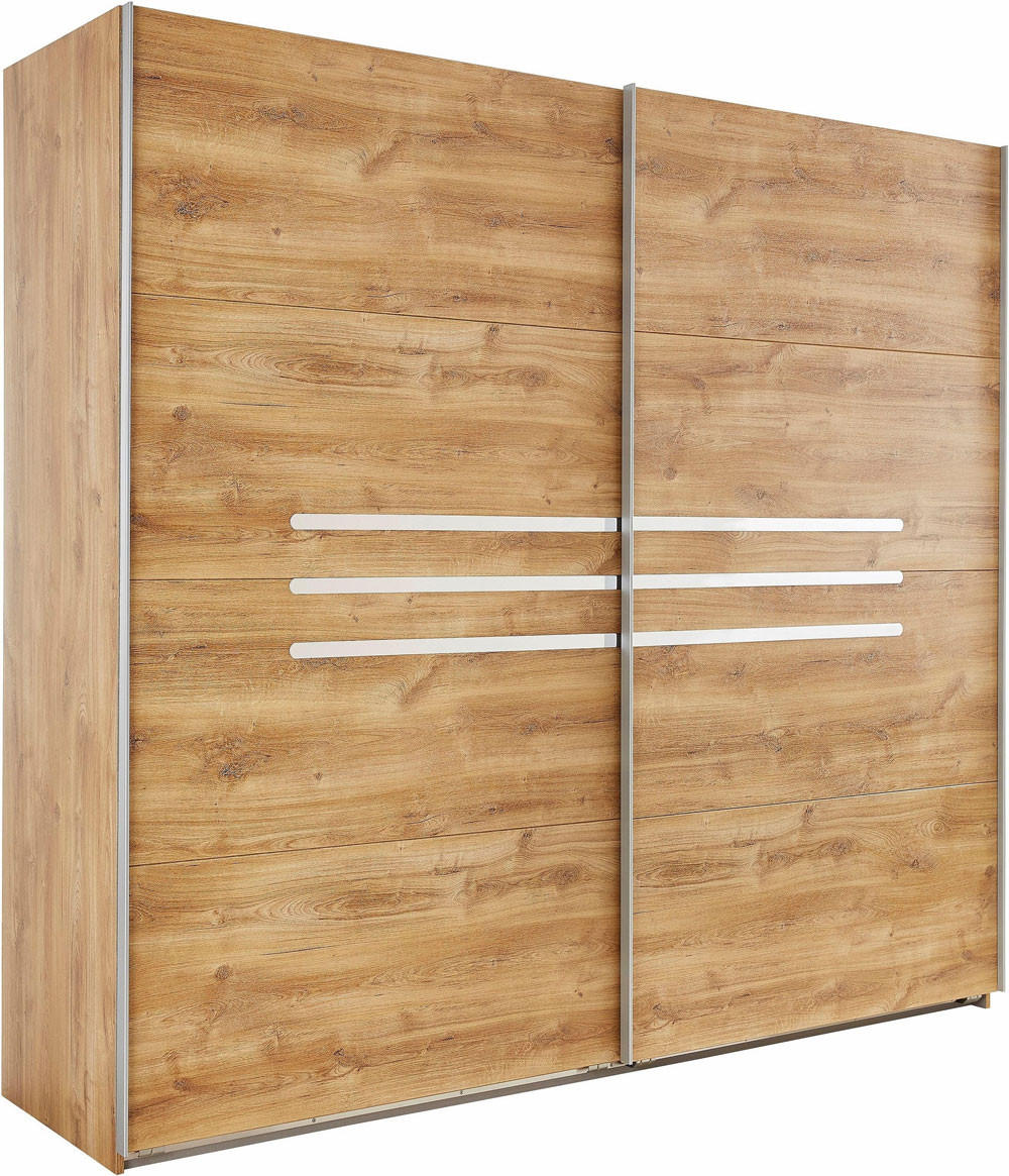 SCHWEBETÜRENSCHRANK Anna plankeneiche 225 / 65 / 210cm - Eichefarben/Grau, Holz/Holzwerkstoff (225/210/65cm) - Wimex