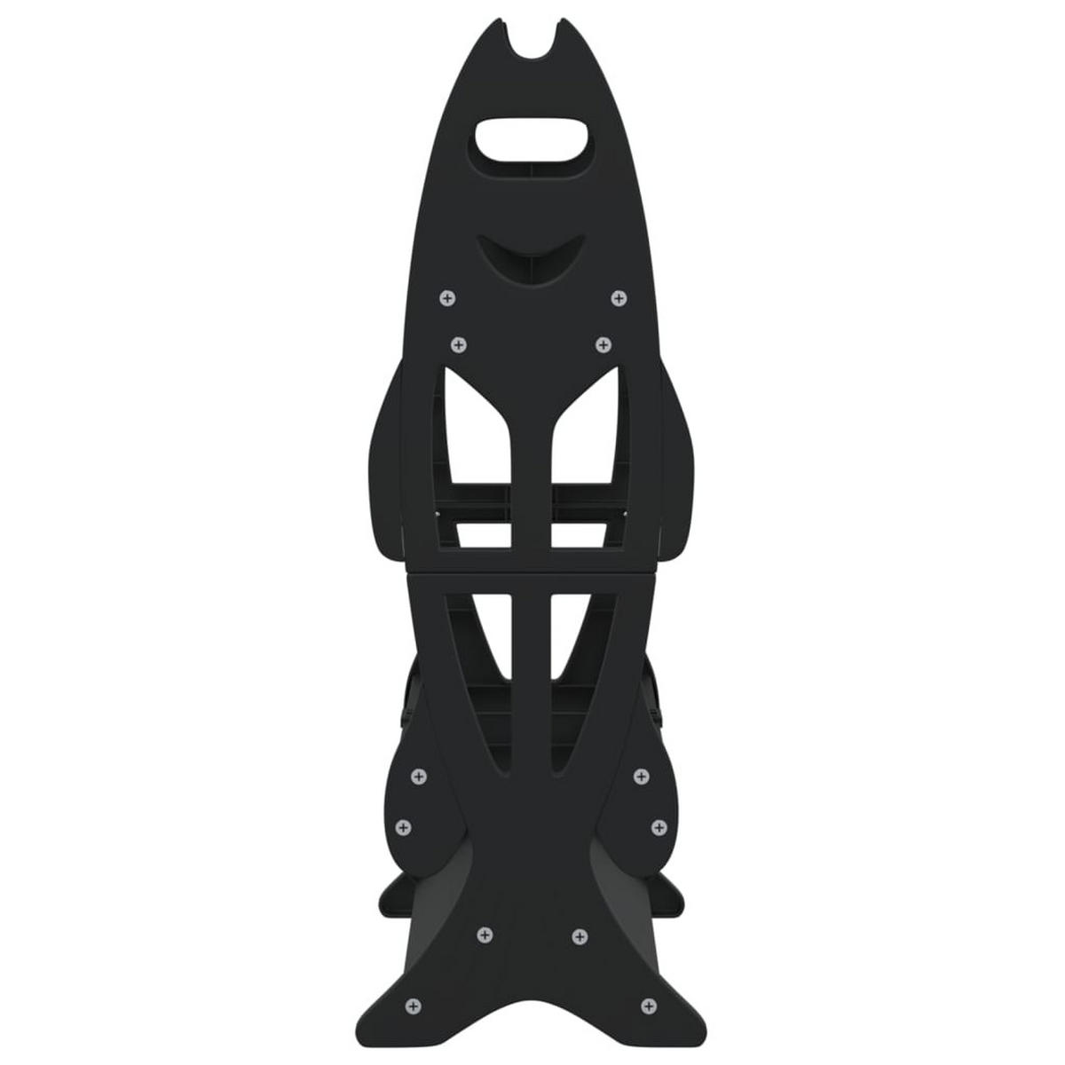 RUTENSTÄNDER Für 16 Angelruten Schwarz - Schwarz, Kunststoff (27/80/44cm) - vidaXL