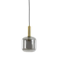 HÄNGELAMPE Lekar Bronze Ø16/26 cm - Bronzefarben, Glas (16/16/26cm) - Light & Living